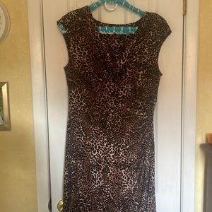 American Living leopard print dress Size 16 sleeveless
